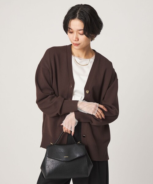 green label relaxing(グリーンレーベルリラクシング)の「ドット ソデ チュール プルオーバー カットソー(Tシャツ/カットソー・レディース・ブラック/オフホワイト・FREE)」の4枚目の写真