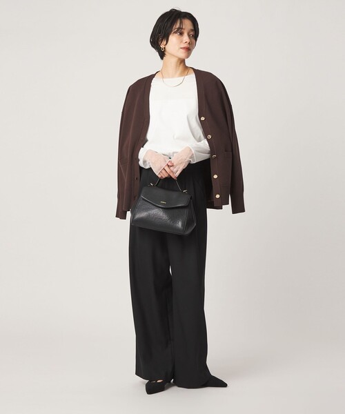 green label relaxing(グリーンレーベルリラクシング)の「ドット ソデ チュール プルオーバー カットソー(Tシャツ/カットソー・レディース・ブラック/オフホワイト・FREE)」の5枚目の写真