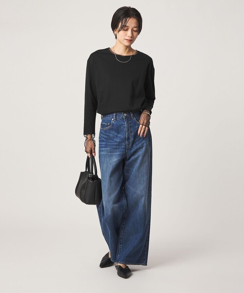 green label relaxing(グリーンレーベルリラクシング)の「ドット ソデ チュール プルオーバー カットソー(Tシャツ/カットソー・レディース・ブラック/オフホワイト・FREE)」の14枚目の写真