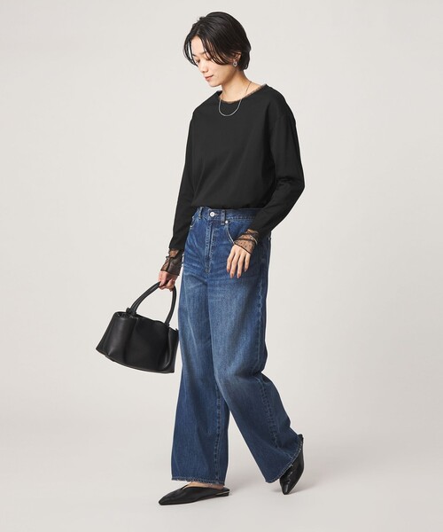green label relaxing(グリーンレーベルリラクシング)の「ドット ソデ チュール プルオーバー カットソー(Tシャツ/カットソー・レディース・ブラック/オフホワイト・FREE)」の15枚目の写真