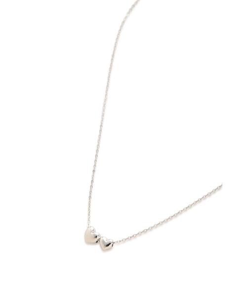 ucalypt（ユーカリプト）の「【ucalypt】ダブルハートネックレス（ネックレス・レディース・シルバー/ゴールド・ﾌﾘ-）」の3枚目の写真