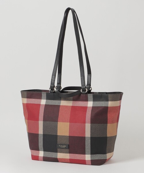 BLUE LABEL CRESTBRIDGE（ブルーレーベルクレストブリッジ）の「クレストブリッジチェックPVCトート（ショルダーバッグ・レディース・パープル系その他4/レッド・FREE）」の2枚目の写真
