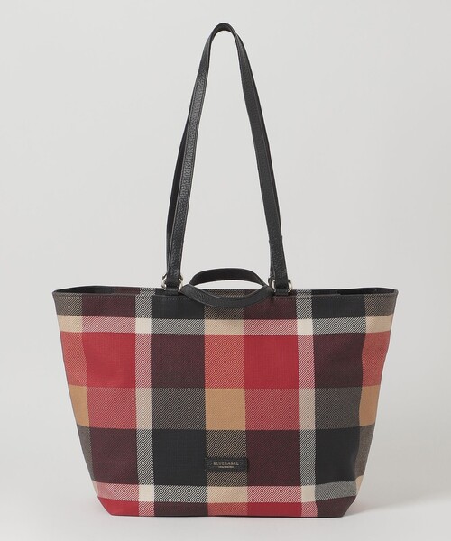 BLUE LABEL CRESTBRIDGE（ブルーレーベルクレストブリッジ）の「クレストブリッジチェックPVCトート（ショルダーバッグ・レディース・パープル系その他4/レッド・FREE）」の5枚目の写真