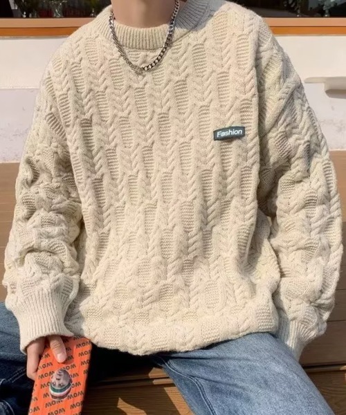 Cable Texture Knit — вязаный джемпер с рельефной фактурой