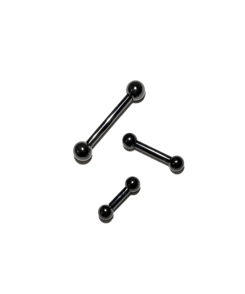 MORPH(モルフ)の「MORPH モルフ バーベル ボディーピアス 12ゲージ 6mm~16mm(ピアス(片耳用)・レディース・ブラック・8/10/12/14/16/6)」の3枚目の写真