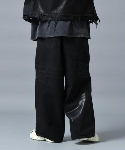 DANKE SCHON(ダンケシェーン)の「DankeSchon/ダンケシェーン/BAGGY JEANS/RUBBER BIKER(デニムパンツ・レディース・ブラック/その他4・L/M/S)」の4枚目の写真
