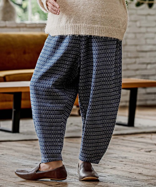 CAMBIO(カンビオ)の「mp15328- Denim Jacquard Curve Pants デニムジャカードカーブパンツ(CAM26AW-006)(その他パンツ・メンズ・ブラック/ネイビー/インディゴブルー・S/M/L)」の3枚目の写真