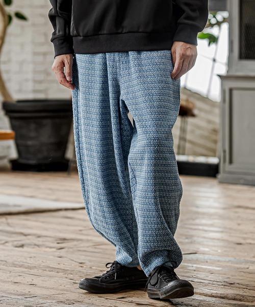 CAMBIO(カンビオ)の「mp15328- Denim Jacquard Curve Pants デニムジャカードカーブパンツ(CAM26AW-006)(その他パンツ・メンズ・ブラック/ネイビー/インディゴブルー・S/M/L)」の11枚目の写真