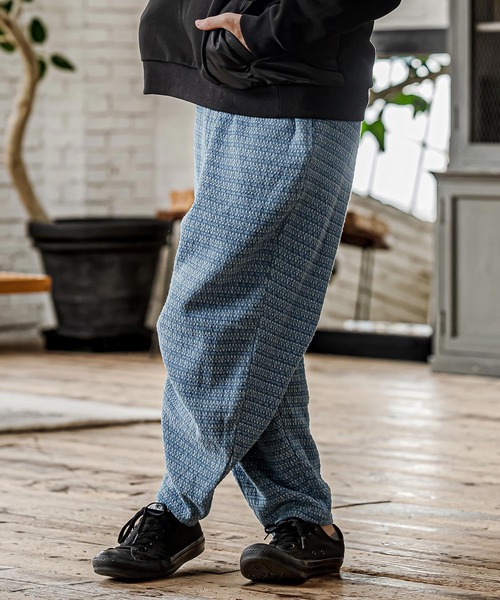 CAMBIO(カンビオ)の「mp15328- Denim Jacquard Curve Pants デニムジャカードカーブパンツ(CAM26AW-006)(その他パンツ・メンズ・ブラック/ネイビー/インディゴブルー・S/M/L)」の13枚目の写真