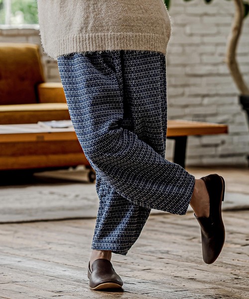 CAMBIO(カンビオ)の「mp15328- Denim Jacquard Curve Pants デニムジャカードカーブパンツ(CAM26AW-006)(その他パンツ・メンズ・ブラック/ネイビー/インディゴブルー・S/M/L)」の17枚目の写真