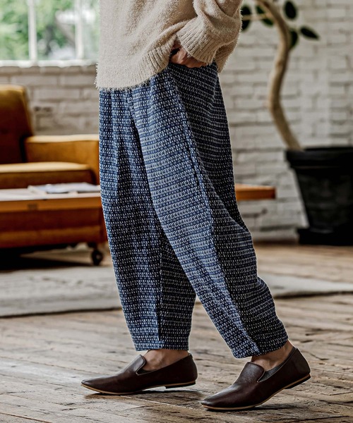 CAMBIO(カンビオ)の「mp15328- Denim Jacquard Curve Pants デニムジャカードカーブパンツ(CAM26AW-006)(その他パンツ・メンズ・ブラック/ネイビー/インディゴブルー・S/M/L)」の18枚目の写真