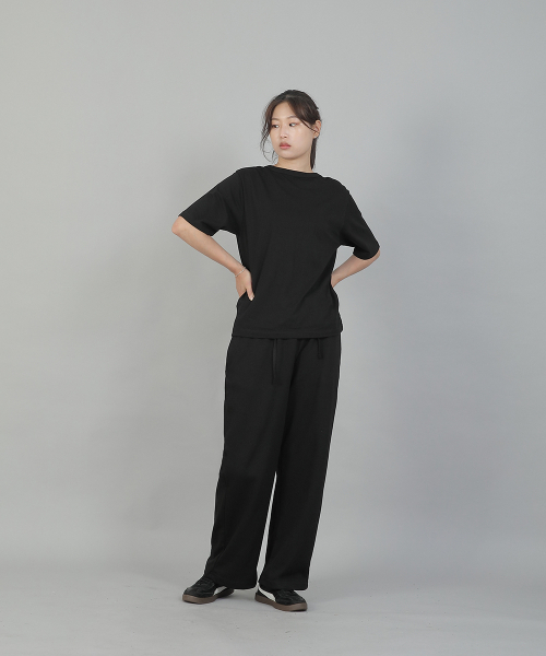 SAINTCREW(セントクルー)の「ソフトバンディングワイドパンツ ESB-384 グレーブラック(スウェットパンツ・レディース・その他・FREE)」の10枚目の写真