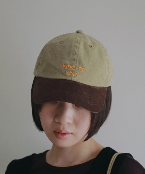 anuke(アンヌーク)の「Bicolor Baseball Cap(キャップ・レディース・ベージュ/ホワイト・FREE)」の2枚目の写真