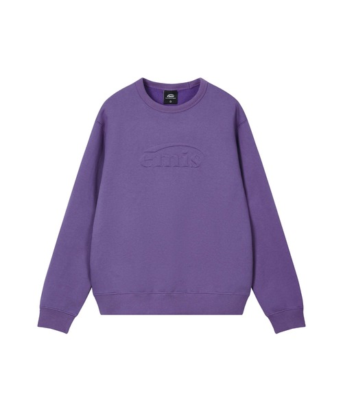 EMIS(イミス)の「EMBOSSED LOGO SWEATSHIRT(スウェット・レディース・ピンク/ネイビー/クリーム/パープル/グレー・MEDIUM/LARGE/SMALL)」の4枚目の写真
