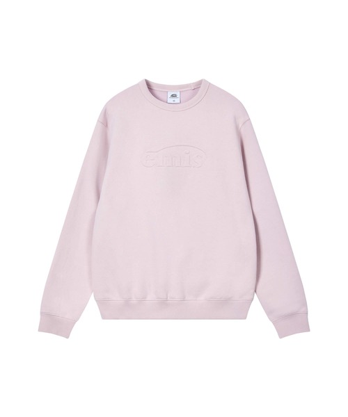 EMIS(イミス)の「EMBOSSED LOGO SWEATSHIRT(スウェット・レディース・ピンク/ネイビー/クリーム/パープル/グレー・MEDIUM/LARGE/SMALL)」の5枚目の写真