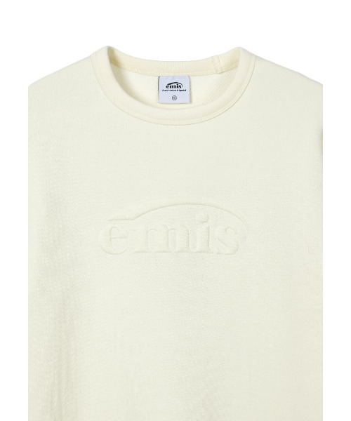 EMIS(イミス)の「EMBOSSED LOGO SWEATSHIRT(スウェット・レディース・ピンク/ネイビー/クリーム/パープル/グレー・MEDIUM/LARGE/SMALL)」の21枚目の写真