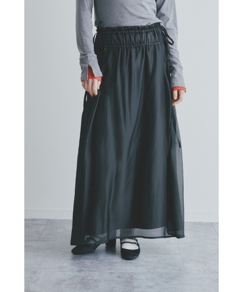 Muel Chic(ミュエルシック)の「Seam skirt シームスカート(スカート・レディース・ブラック/ベージュ/アイボリー・MEDIUM)」の3枚目の写真