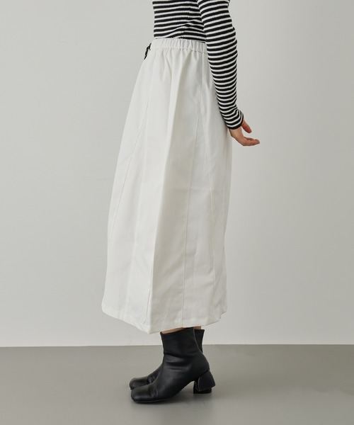 MAGASIN DE MODE Chou Chou（マガジンデモードシュシュ）の「【MAGASIN DE MODE Chou Chou】シンプル台形スカート SNF（スカート・レディース・ブラック/ホワイト・FREE）」の7枚目の写真