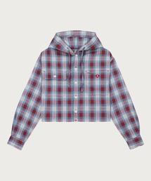 CHECK HOODIE SHIRT