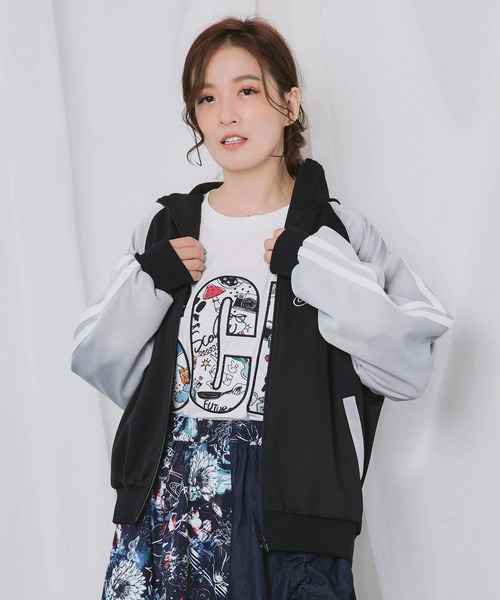 ScoLar（スカラー）の「ScoLar(スカラー) スカラー×ヒョウ柄 刺繍ジャケット（ブルゾン・レディース・ブラック/ボルドー/カーキ/グリーン・MEDIUM）」の12枚目の写真