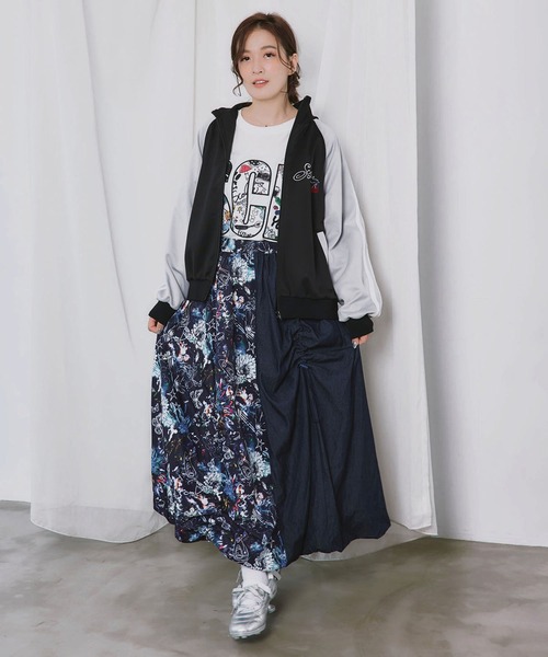 ScoLar（スカラー）の「ScoLar(スカラー) スカラー×ヒョウ柄 刺繍ジャケット（ブルゾン・レディース・ブラック/ボルドー/カーキ/グリーン・MEDIUM）」の13枚目の写真