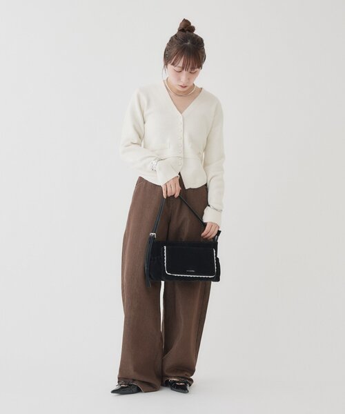 mystic（ミスティック）の「【@_tulip08企画】マルチポケットワイドボストンbag（トートバッグ・レディース・ブラウン/ブラック・ONE SIZE）」の6枚目の写真