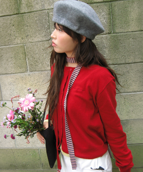RONRON(ロンロン)の「BASIC WOOL ARCHIVE CARDIGAN RED(カーディガン/ボレロ・レディース・その他・FREE)」の2枚目の写真
