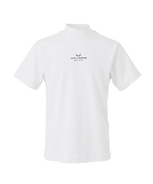 JUN&ROPE'（ジュンアンドロペ）の「ベアスムース半袖モックネックシャツ/UV・吸水・接触冷感（Tシャツ/カットソー・メンズ・ブラック/グレー/グリーン/ホワイト・M/L/XL）」の2枚目の写真