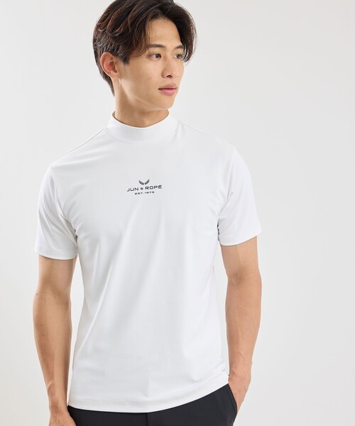 JUN&ROPE'（ジュンアンドロペ）の「ベアスムース半袖モックネックシャツ/UV・吸水・接触冷感（Tシャツ/カットソー・メンズ・ブラック/グレー/グリーン/ホワイト・M/L/XL）」の14枚目の写真