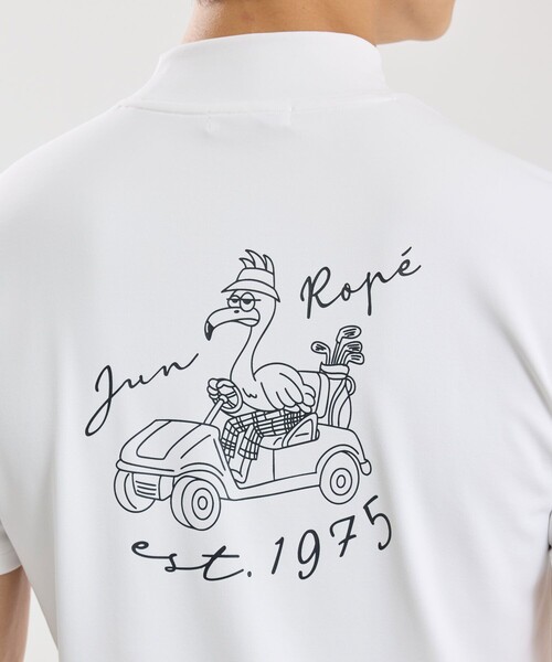 JUN&ROPE'（ジュンアンドロペ）の「ベアスムース半袖モックネックシャツ/UV・吸水・接触冷感（Tシャツ/カットソー・メンズ・ブラック/グレー/グリーン/ホワイト・M/L/XL）」の10枚目の写真