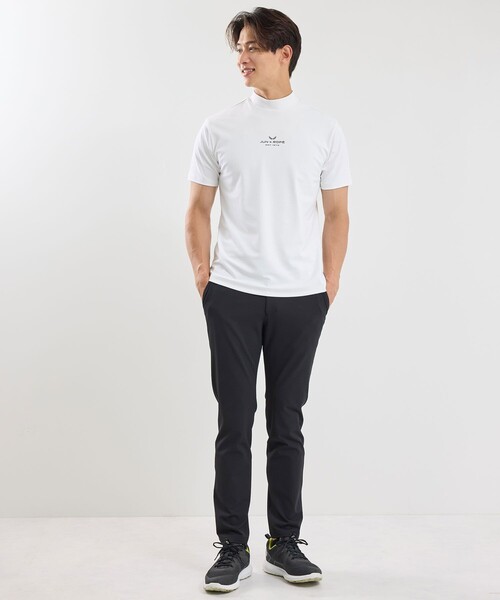 JUN&ROPE'（ジュンアンドロペ）の「ベアスムース半袖モックネックシャツ/UV・吸水・接触冷感（Tシャツ/カットソー・メンズ・ブラック/グレー/グリーン/ホワイト・M/L/XL）」の9枚目の写真