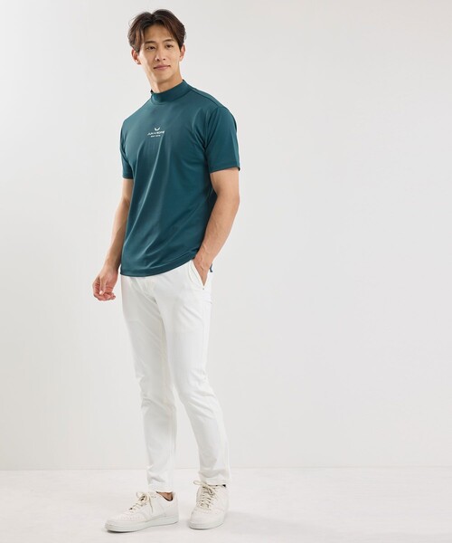 JUN&ROPE'（ジュンアンドロペ）の「ベアスムース半袖モックネックシャツ/UV・吸水・接触冷感（Tシャツ/カットソー・メンズ・ブラック/グレー/グリーン/ホワイト・M/L/XL）」の21枚目の写真