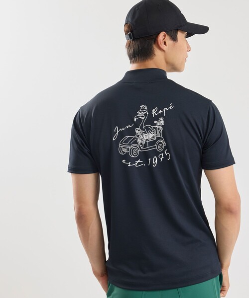 JUN&ROPE'（ジュンアンドロペ）の「ベアスムース半袖モックネックシャツ/UV・吸水・接触冷感（Tシャツ/カットソー・メンズ・ブラック/グレー/グリーン/ホワイト・M/L/XL）」の18枚目の写真