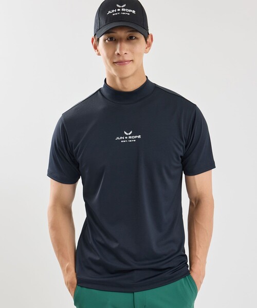 JUN&ROPE'（ジュンアンドロペ）の「ベアスムース半袖モックネックシャツ/UV・吸水・接触冷感（Tシャツ/カットソー・メンズ・ブラック/グレー/グリーン/ホワイト・M/L/XL）」の17枚目の写真