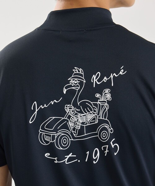 JUN&ROPE'（ジュンアンドロペ）の「ベアスムース半袖モックネックシャツ/UV・吸水・接触冷感（Tシャツ/カットソー・メンズ・ブラック/グレー/グリーン/ホワイト・M/L/XL）」の15枚目の写真