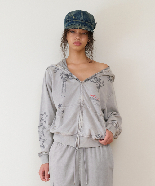 THEVINYLHOUSE（ザバイニルハウス）の「RODEO WASHED HOODIE ZIP-UP GREY（パーカー・メンズ・その他・SMALL/MEDIUM/LARGE）」の10枚目の写真