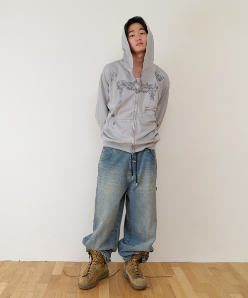 THEVINYLHOUSE（ザバイニルハウス）の「RODEO WASHED HOODIE ZIP-UP GREY（パーカー・メンズ・その他・SMALL/MEDIUM/LARGE）」の13枚目の写真