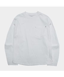 ポケットリベットディテールルーズフィットラウンドネックコットンロングスリーブコットン長袖Tシャツ_3COLOR
