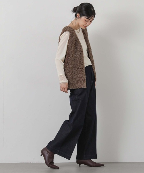 Gready Brilliant(グレディブリリアン)の「ハイウエストデニムセミワイド(デニムパンツ・レディース・インディゴブルー・36/38)」の21枚目の写真