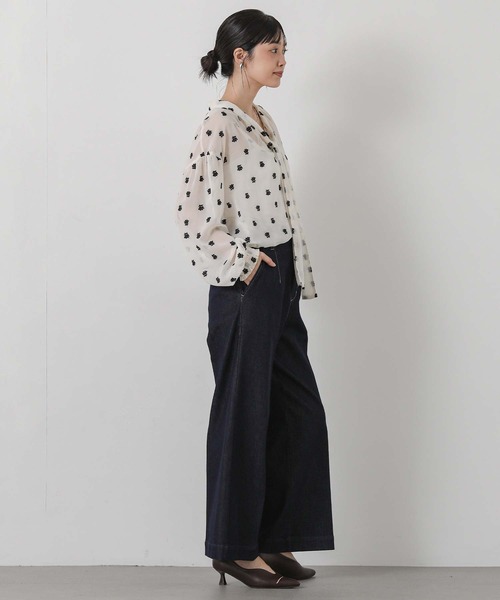 Gready Brilliant(グレディブリリアン)の「ハイウエストデニムセミワイド(デニムパンツ・レディース・インディゴブルー・36/38)」の5枚目の写真