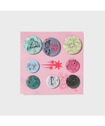 NICE GHOST CLUB（ナイスゴーストクラブ）の「BUTTON BADGES SET VOL.7_MIX(NG2GFUAB63A)（ブローチ/コサージュ）」