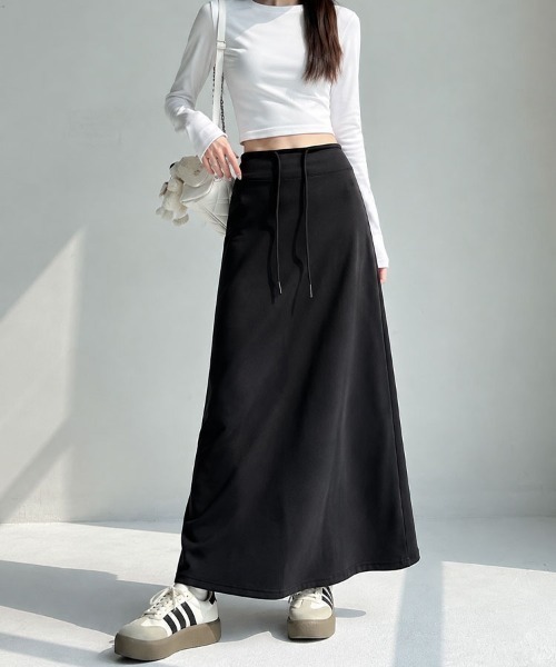 Flugge(フラッジー)の「バックスリットニットロングスカート(スカート・レディース・グレー/ブラック・LARGE/MEDIUM)」の7枚目の写真