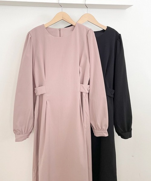 YUGA(ユーガ)の「YUGA_YGMC Korean-style Round-neck dress(ワンピース・レディース・ブラック/ピンク・FREE)」の12枚目の写真