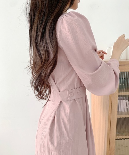YUGA(ユーガ)の「YUGA_YGMC Korean-style Round-neck dress(ワンピース・レディース・ブラック/ピンク・FREE)」の11枚目の写真