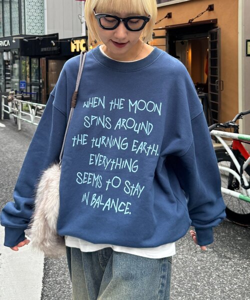 CIAOPANIC TYPY(チャオパニックティピー)の「【UNISEX】手書きメッセージロゴスウェット/WEB限定カラーあり(スウェット・レディース・ホワイト/ネイビー/グレー/ホワイト系その他・MEDIUM/LARGE)」の4枚目の写真