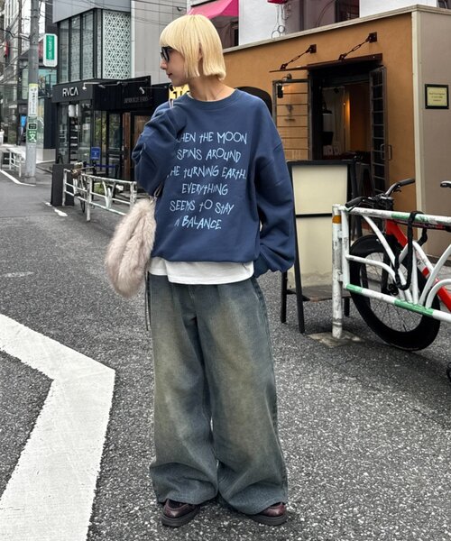 CIAOPANIC TYPY(チャオパニックティピー)の「【UNISEX】手書きメッセージロゴスウェット/WEB限定カラーあり(スウェット・レディース・ホワイト/ネイビー/グレー/ホワイト系その他・MEDIUM/LARGE)」の16枚目の写真
