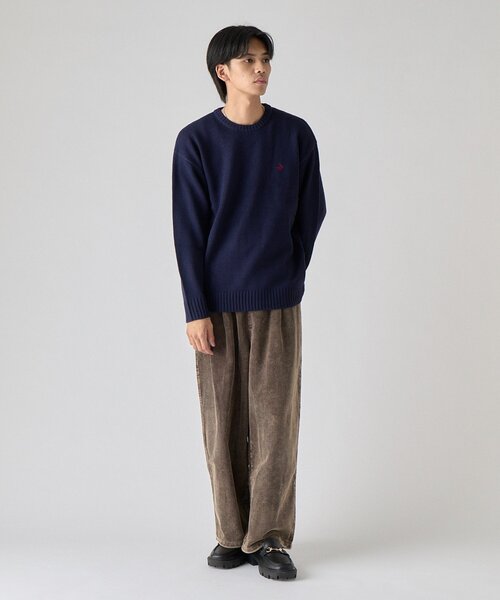 goocy(グーシー)の「【BHPC】ガゼットステッチクルーネックニット(ニット/セーター・メンズ・オレンジ/ブラック/ブラウン/アイボリー/ネイビー・MEDIUM/LARGE)」の11枚目の写真