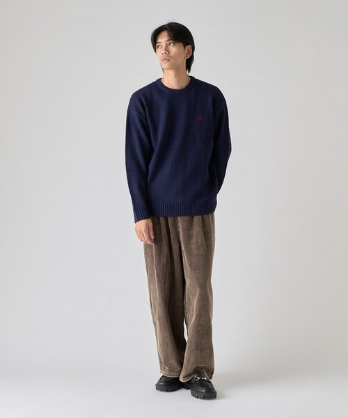 goocy(グーシー)の「【BHPC】ガゼットステッチクルーネックニット(ニット/セーター・メンズ・オレンジ/ブラック/ブラウン/アイボリー/ネイビー・MEDIUM/LARGE)」の12枚目の写真
