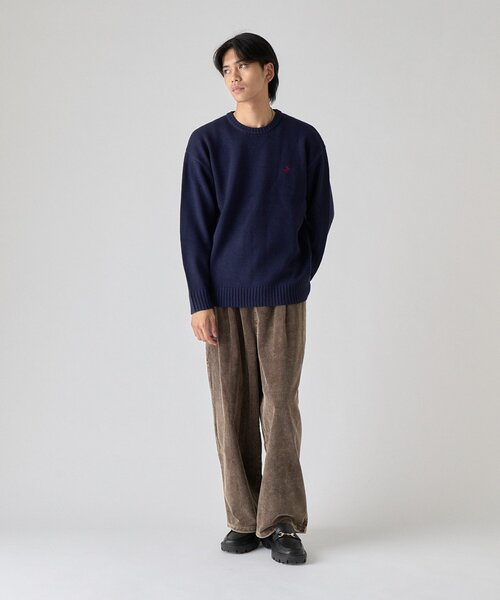 goocy(グーシー)の「【BHPC】ガゼットステッチクルーネックニット(ニット/セーター・メンズ・オレンジ/ブラック/ブラウン/アイボリー/ネイビー・MEDIUM/LARGE)」の13枚目の写真