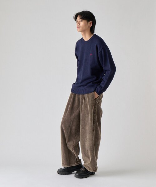 goocy(グーシー)の「【BHPC】ガゼットステッチクルーネックニット(ニット/セーター・メンズ・オレンジ/ブラック/ブラウン/アイボリー/ネイビー・MEDIUM/LARGE)」の14枚目の写真